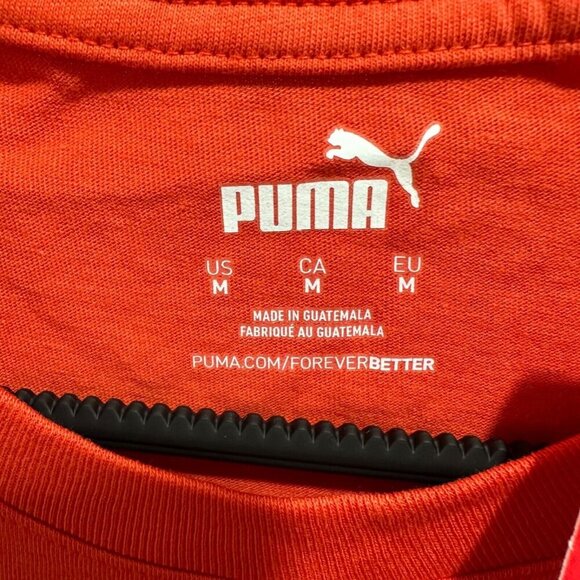 Puma Mens‎ Size M Fall Foliage Orange Graphic Crew Neck Short Sleeve T-Shirt NWT - Picture 7 of 12